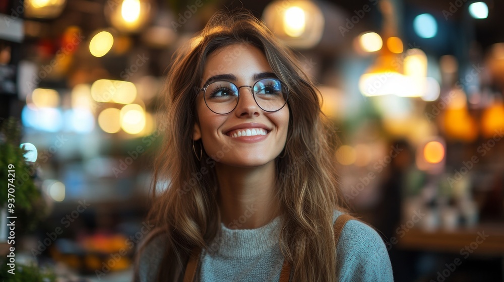 Smiling Woman with Glasses Smiling Woman with Glasses