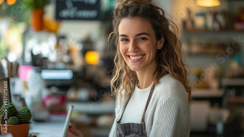Smiling Female Barista in