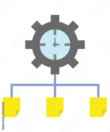 Time Management Vector illustration,Vector illustration,Icon Flat,Flat illustration.