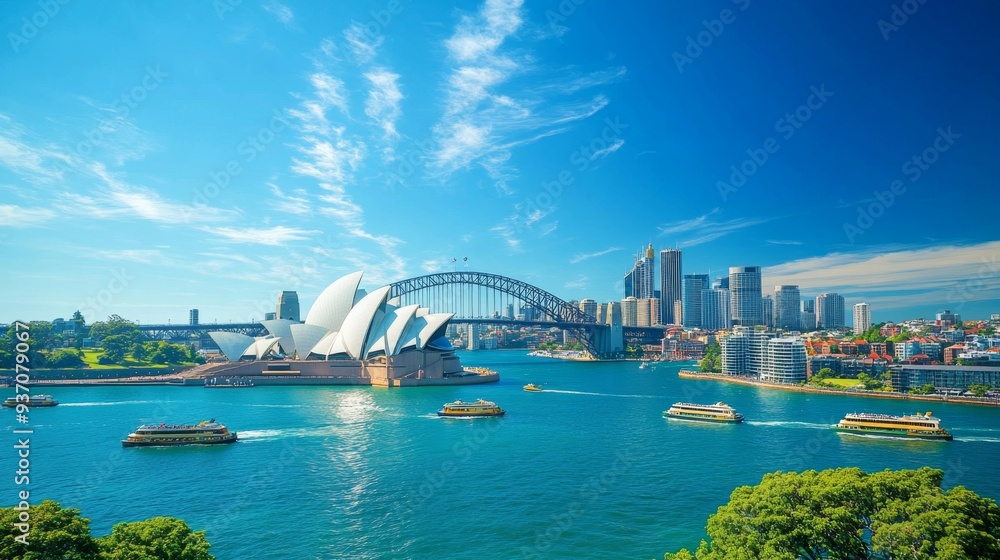 Naklejka premium Sydney Opera House and