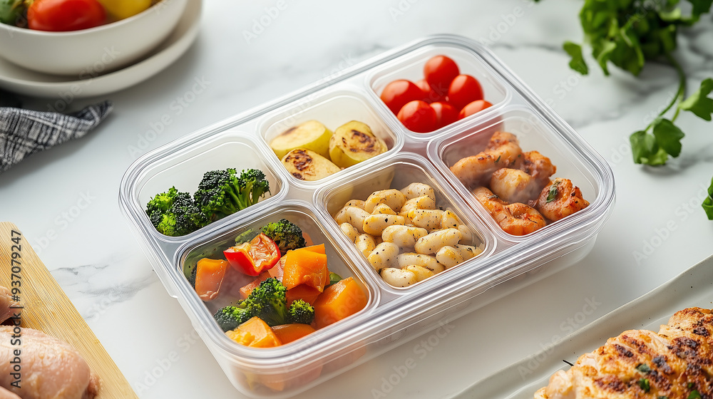 Convenient and Environmentally Friendly Meal Container for Fresh Homemade Meals, Ideal for Work, School, and Gym Convenient and Environmentally Friendly Meal Container for Fresh Homemade Meals, Ideal for Work, School, and Gym