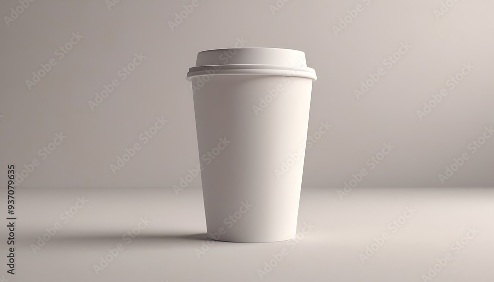 Two paper cups mockup on white background. 3d rendering.7 Two paper cups mockup on white background. 3d rendering.7