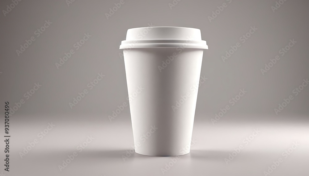 Two paper cups mockup on white background. 3d rendering.15 Two paper cups mockup on white background. 3d rendering.15