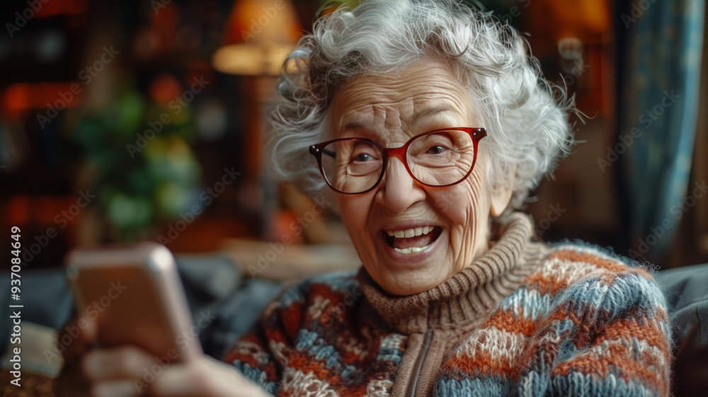 senior woman is celebrating because she scored a perfect 10 on her mobile phone game, senior woman is celebrating because she scored a perfect 10 on her mobile phone game,