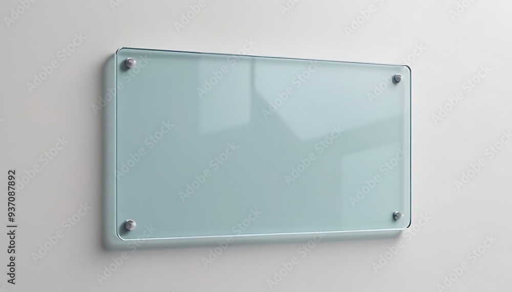 blank horizontal rounded rectangle clear acrylic glass methacrylate nameplate realistic brand logo signage mockup wall mounted 3d rendering illustration.1 blank horizontal rounded rectangle clear acrylic glass methacrylate nameplate realistic brand logo signage mockup wall mounted 3d rendering illustration.1