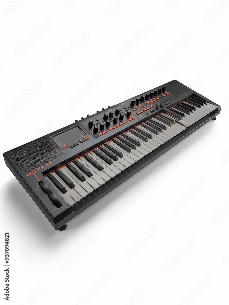 Electronic Synthesizer Piano Keyboard Isolated. Electronic Synthesizer Piano Keyboard Isolated.