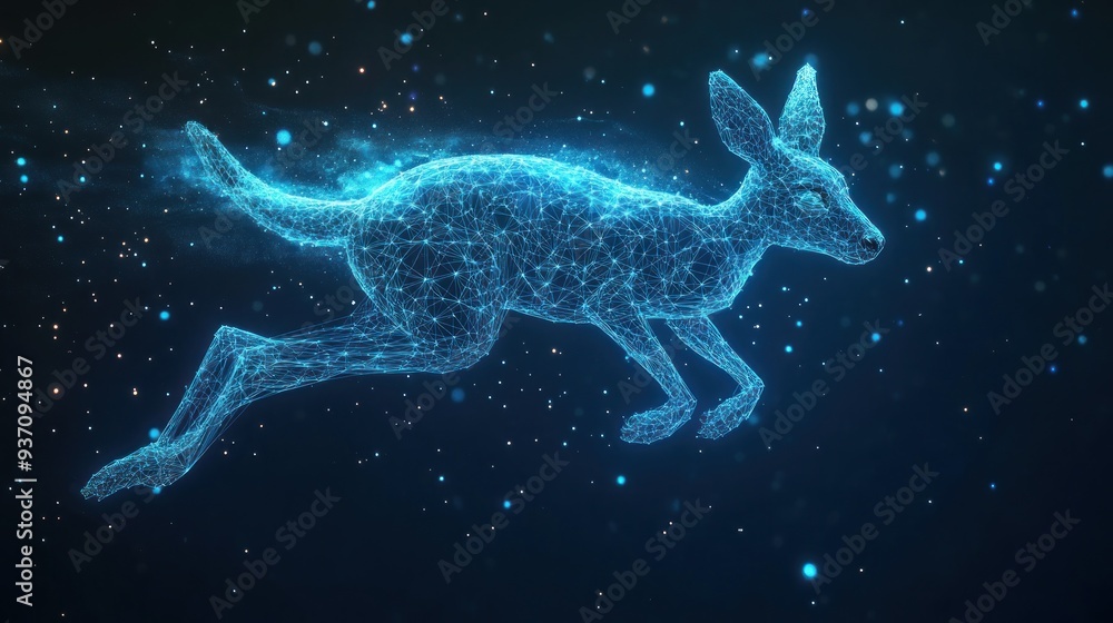 Digital Kangaroo in Motion Digital Kangaroo in Motion