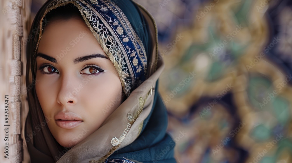 Portrait of a Woman in a Hijab Portrait of a Woman in a Hijab