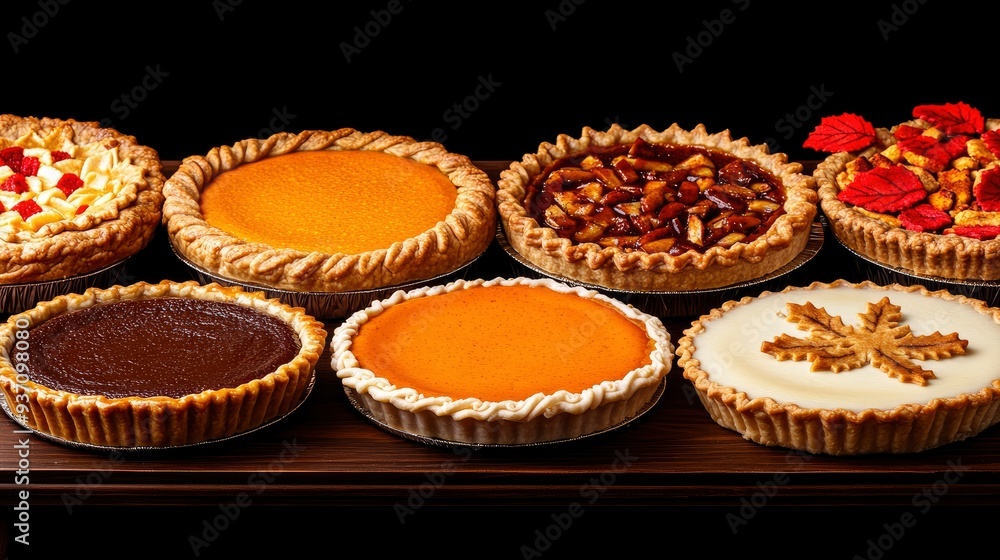 Assortment of Homemade Thanksgiving Pies Assortment of Homemade Thanksgiving Pies