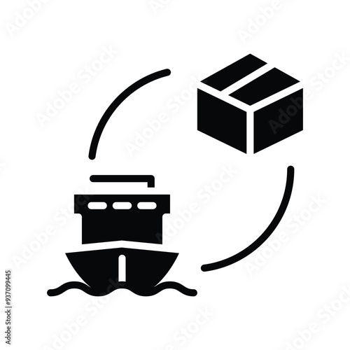 unloading solid icon vector design good for web or mobile app