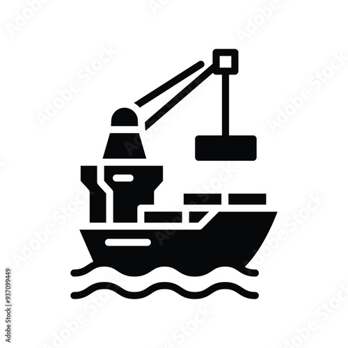docking solid icon vector design good for web or mobile app