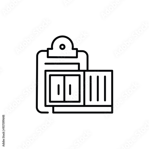 cargo inspection thin outline icon vector design good for web or mobile app