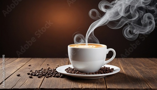 cup of coffee with smoke