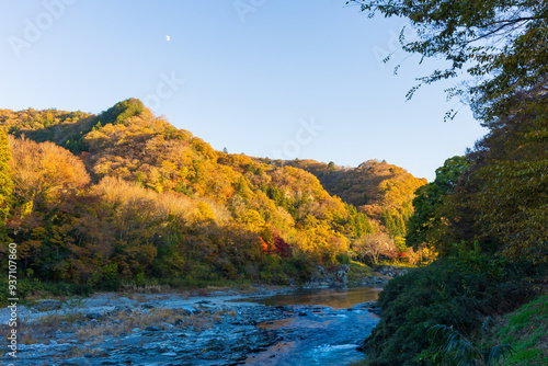 日本の風景・秋 埼玉県長瀞町 紅葉の秩父長瀞 小滝の瀬