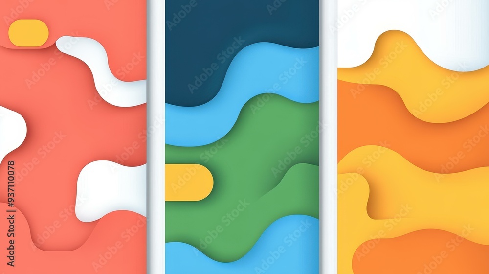 Obraz premium Discover modern flat illustrations, rich with unique textures, perfect for boosting your creative projects and design visions.