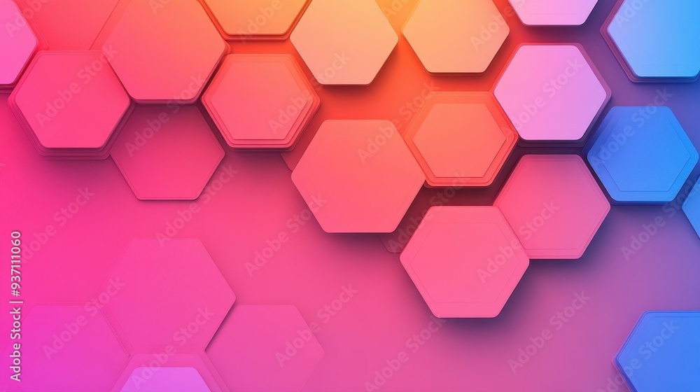 Dive into a striking hexagon design that fuses vibrant hues and textures, ideal for showcasing communication networks. Dive into a striking hexagon design that fuses vibrant hues and textures, ideal for showcasing communication networks.