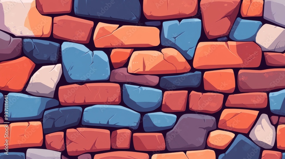 Transform your game ambience with a vibrant cartoonstyle brick wall texture, perfect for pixel art settings and immersive worlds. Transform your game ambience with a vibrant cartoonstyle brick wall texture, perfect for pixel art settings and immersive worlds.