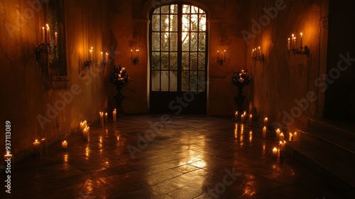 Romantic Candlelit Room with