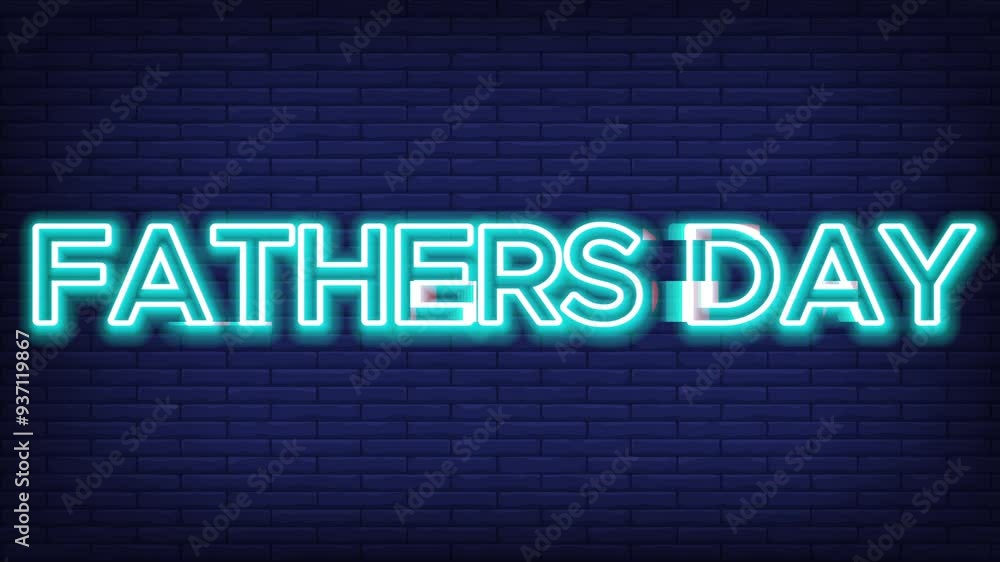 father's day motivation text effect neon blue background textures 4K father's day motivation text effect neon blue background textures 4K