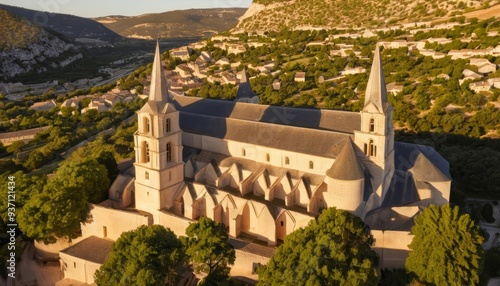  Elegant Gothic Cathedral in a serene landscape