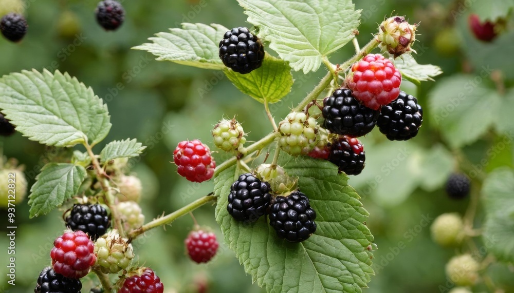 Bountiful harvest of berries on a bush Bountiful harvest of berries on a bush