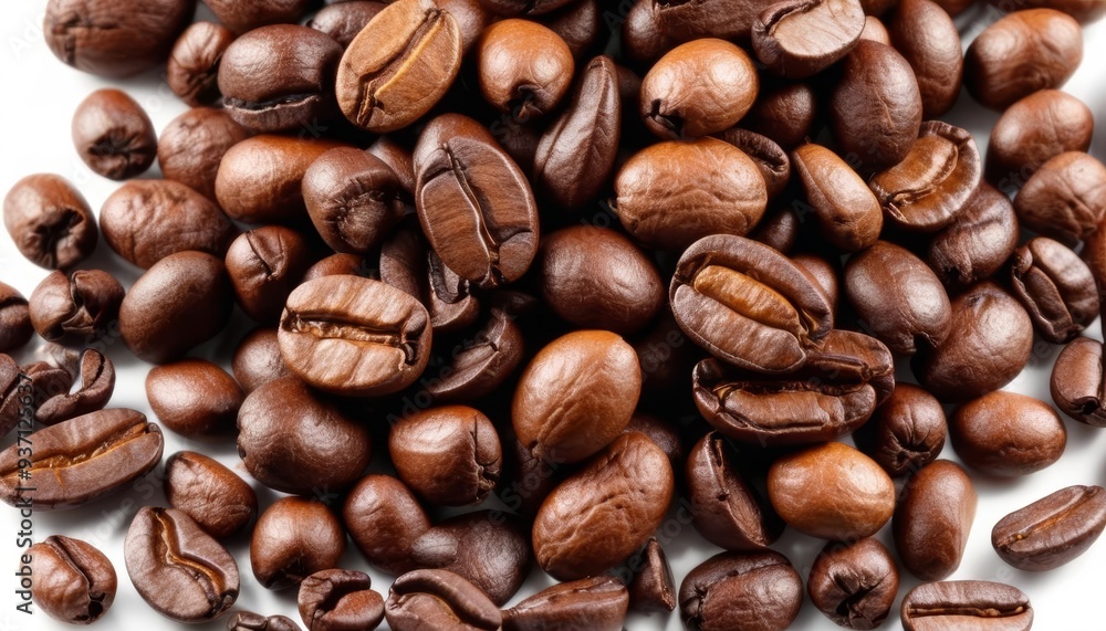 Aromatic coffee beans freshly roasted and ready to brew Aromatic coffee beans freshly roasted and ready to brew