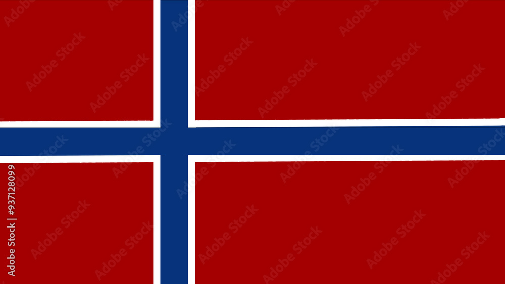 Obraz premium Norwegian Country Flag Illustrative