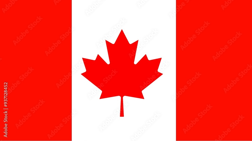 Canadian flag waving Canadian flag waving