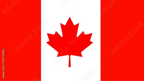 Canadian flag waving