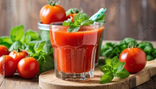  Freshly squeezed tomato juice with a twist of mint