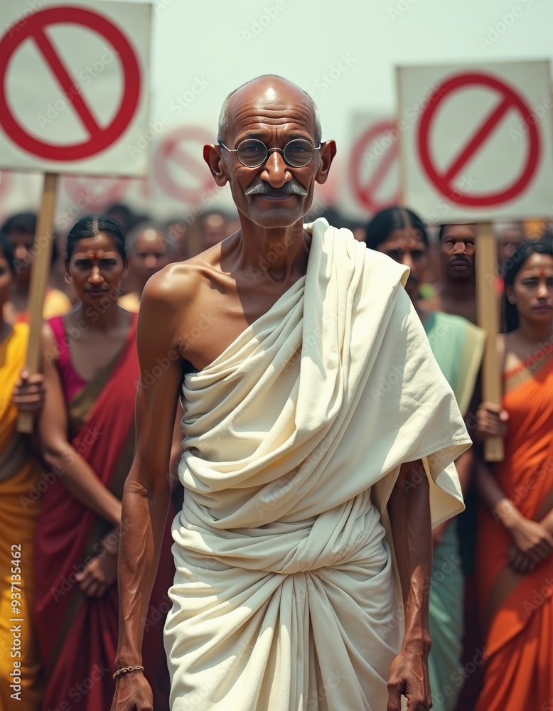 Fototapeta premium Mahatma Gandhi Portrait | Gandhi Jayanti | 2 october