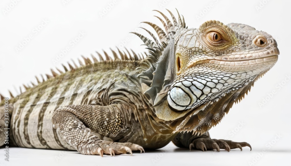 Fototapeta premium Elegance in scales A majestic iguana in its natural glory