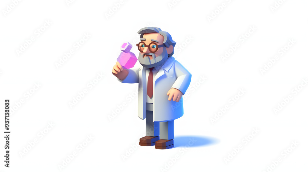 Scientist Game 3d cartoon Scientist Game 3d cartoon