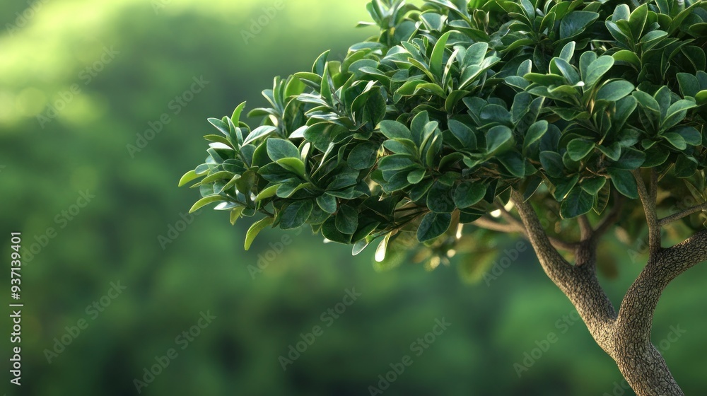Close-up of a Lush Green Tree Branch Close-up of a Lush Green Tree Branch