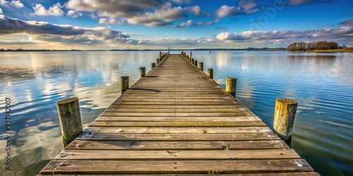 Remnants of a weathered wooden jetty on the Orwell river , river, jetty, wood, decaying, water, nature, landscape, scenic photo