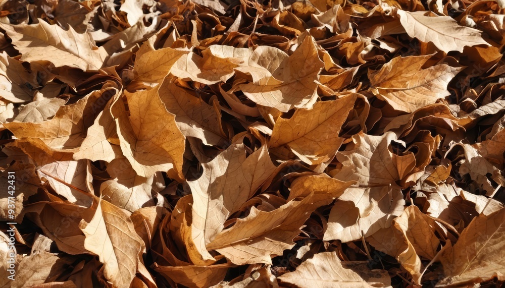 Autumns golden tapestry of fallen leaves Autumns golden tapestry of fallen leaves