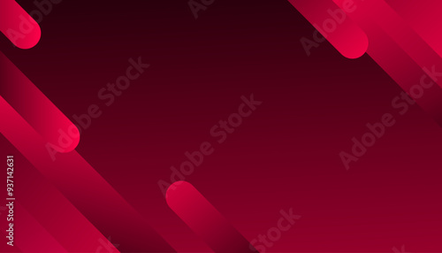 red fluid banner background. Fluid shapes composition. Eps10 vector