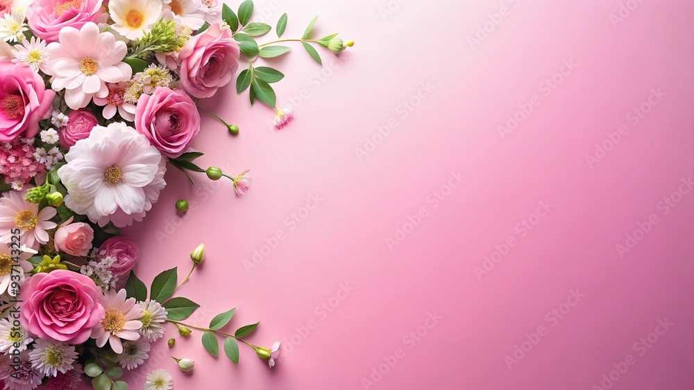 Fototapeta premium pink and white flowers