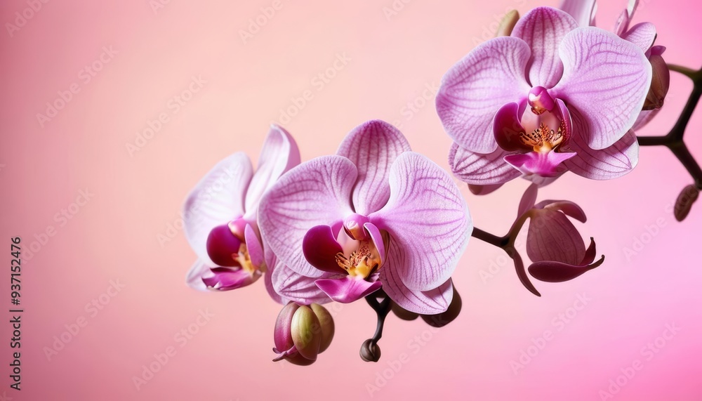 Obraz premium Elegance in Bloom A closeup of delicate orchids