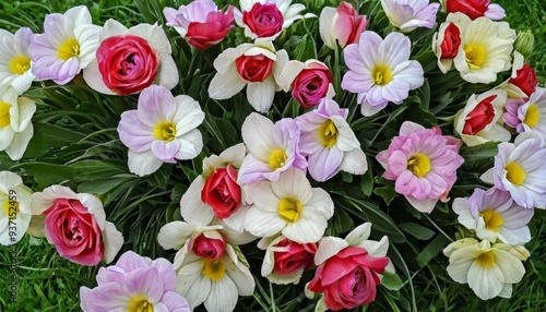  Vibrant bouquet of daffodils in bloom