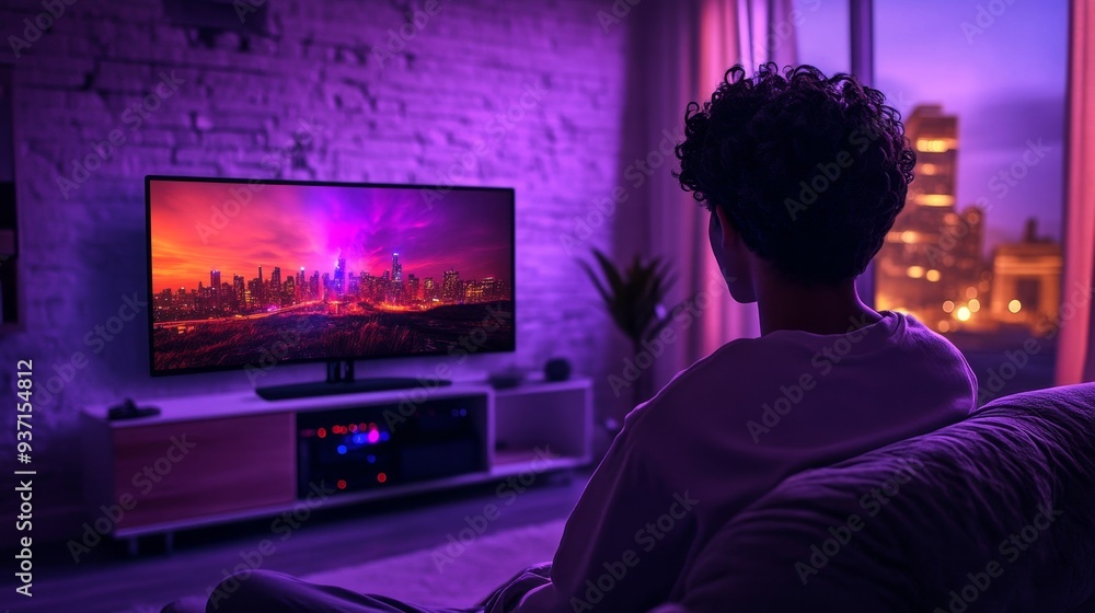 Young Man Relaxing on Couch Young Man Relaxing on Couch