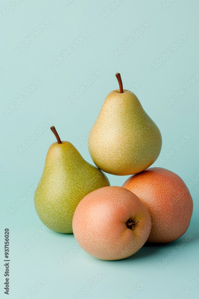 Pear fruit isolated for vertical background and social media campaign Pear fruit isolated for vertical background and social media campaign