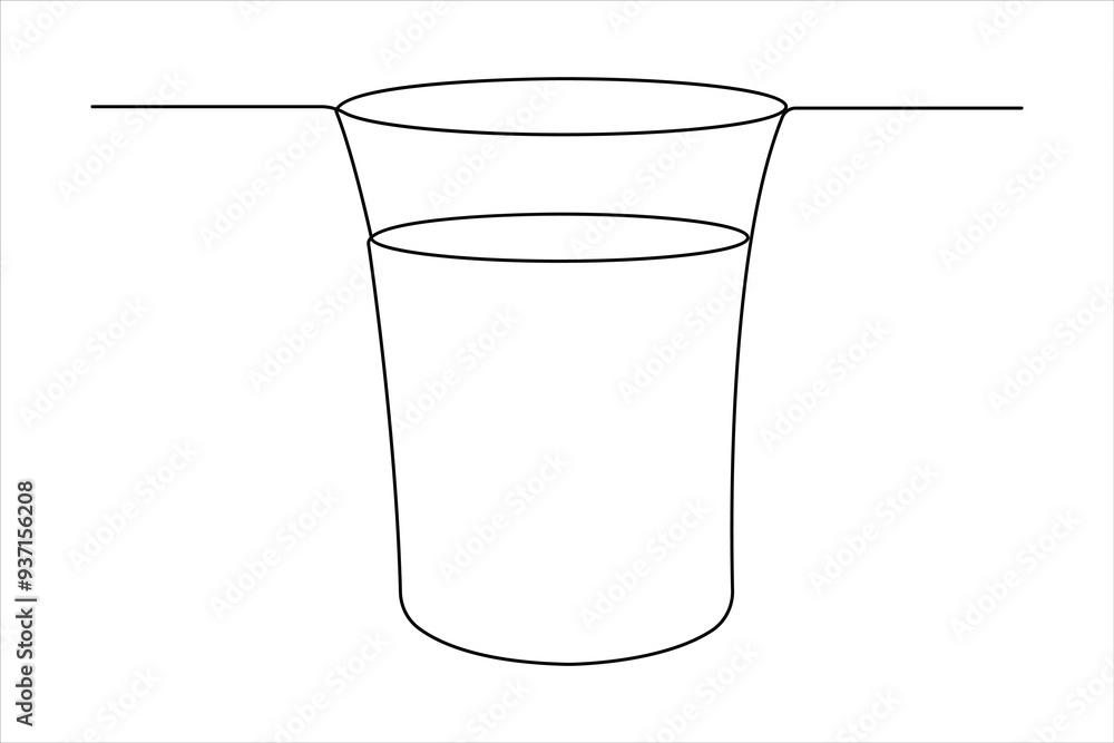 Continuous one single line drawing of wine glass vector illustration minimalism design of beverage element Continuous one single line drawing of wine glass vector illustration minimalism design of beverage element