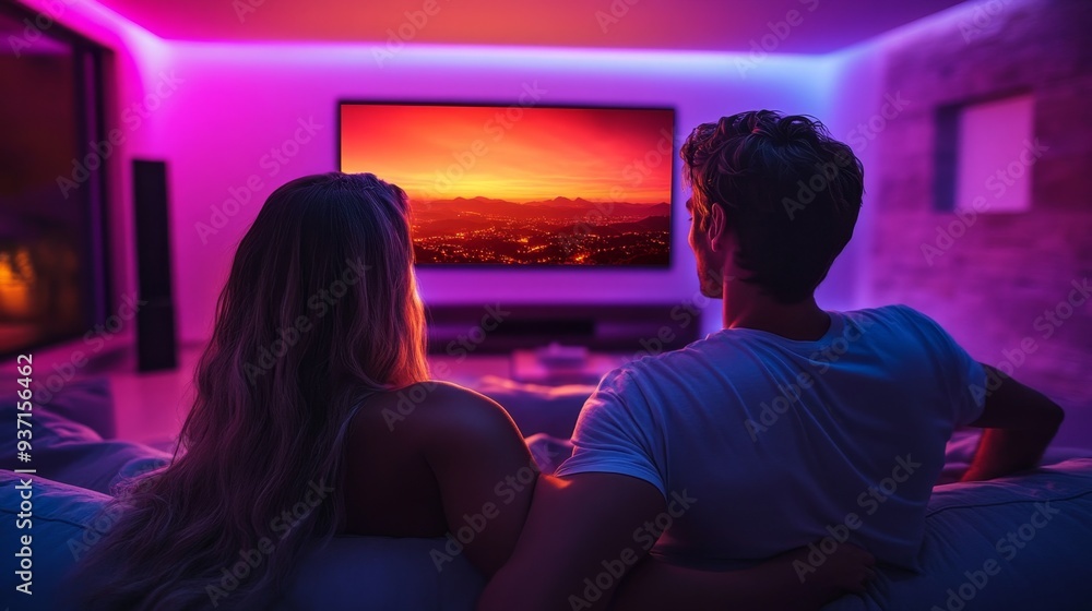 Couple Relaxing on the Sofa