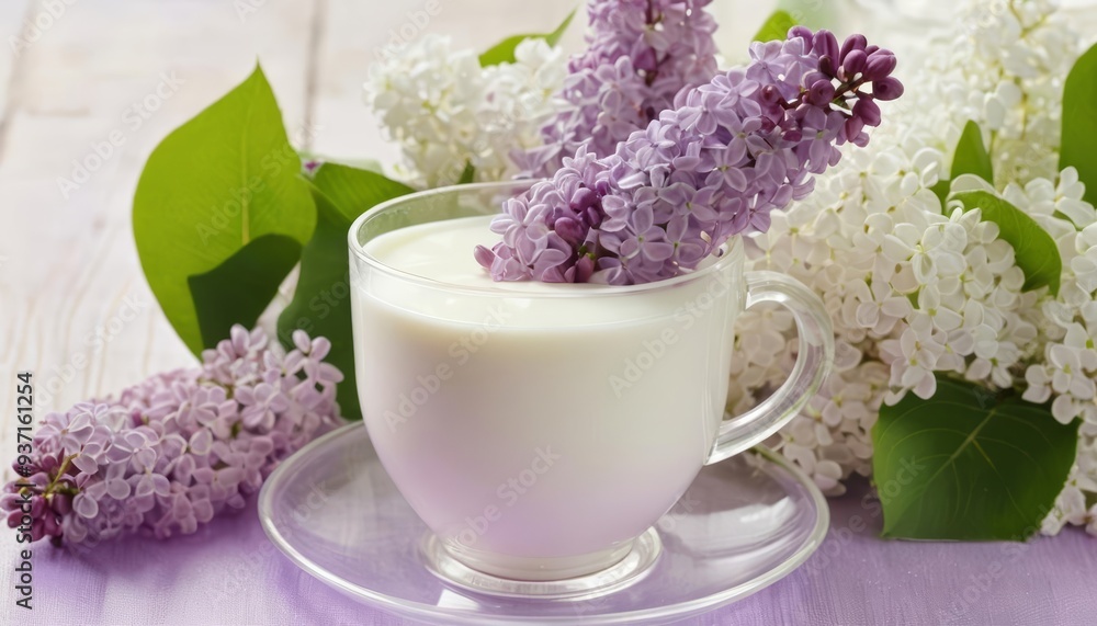 Sip of Spring A moment of tranquility with lavender and milk Sip of Spring A moment of tranquility with lavender and milk
