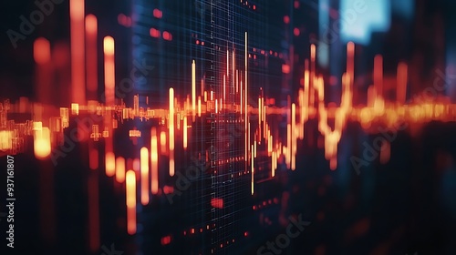 Wallpaper Mural Abstract Digital Data Network with Glowing Lines: Digital data network with glowing lines, representing complex information flow and connectivity. Torontodigital.ca