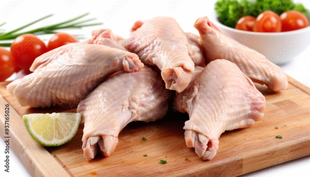 Deliciously seasoned chicken drumsticks ready to be grilled Deliciously seasoned chicken drumsticks ready to be grilled