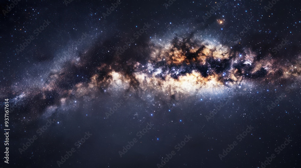 A Cosmic View of the Milky Way with Scattered Stars A Cosmic View of the Milky Way with Scattered Stars