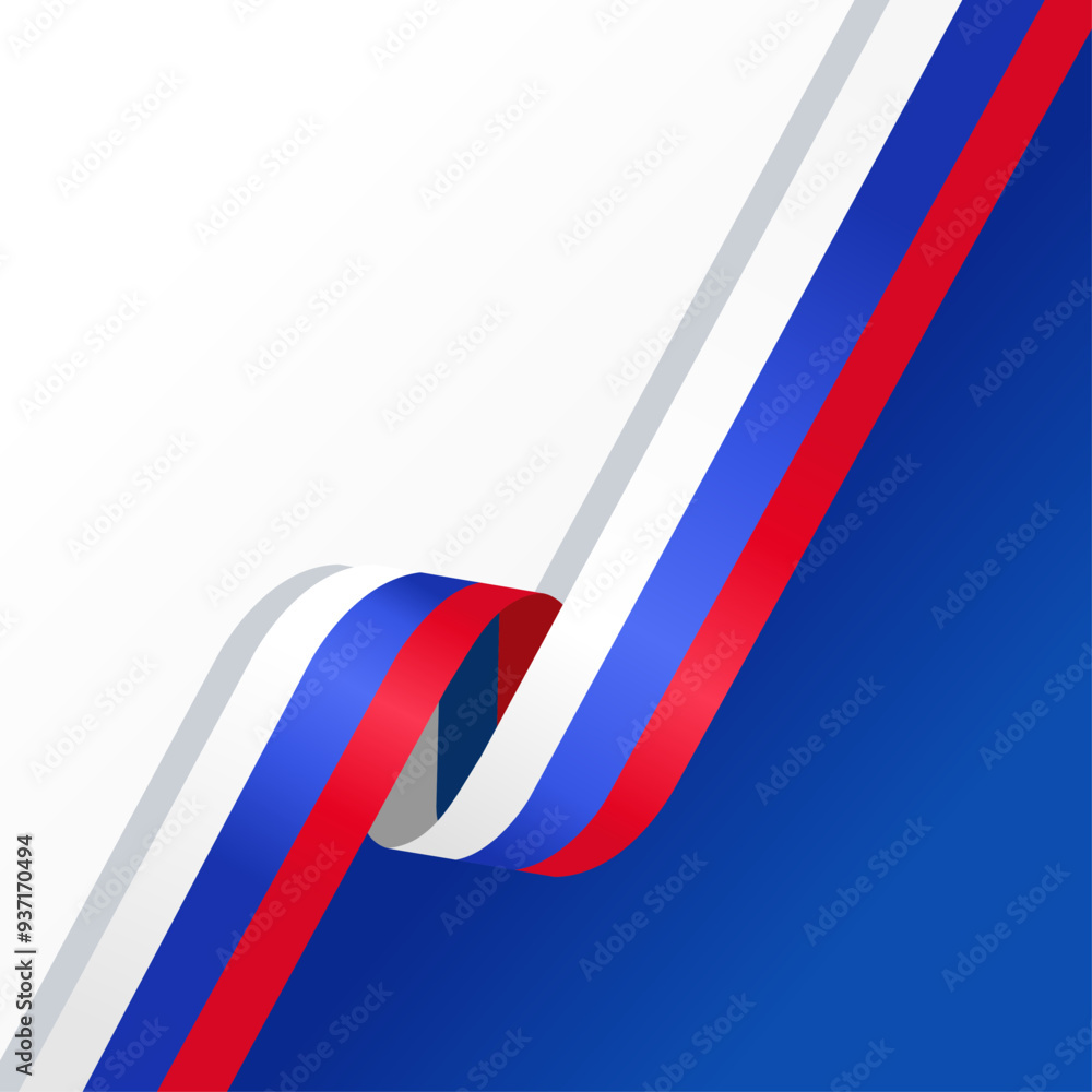 Obraz premium wavy russia flag vector background with copy space for text. suitable for russia national day post