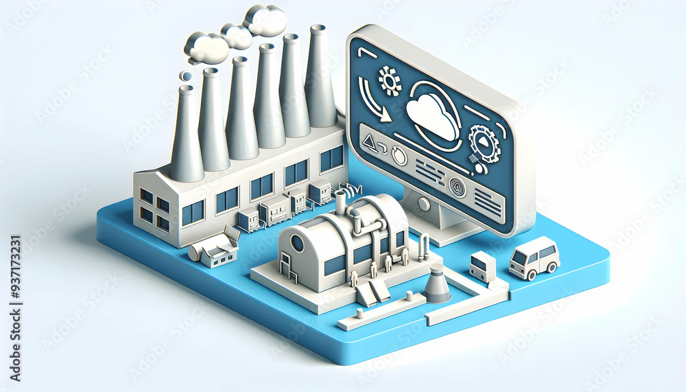 3D Icon as Safety monitor and production area concept as A safety monitor paired with a production area symbolizing the importance of surveillance and monitoring for industrial safety ideal for isolat 3D Icon as Safety monitor and production area concept as A safety monitor paired with a production area symbolizing the importance of surveillance and monitoring for industrial safety ideal for isolat